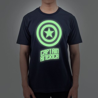 เสื้อยืดมาร์เวล CAPTAIN-9315-NV (เรืองแสงในที่มืด)S-5XL