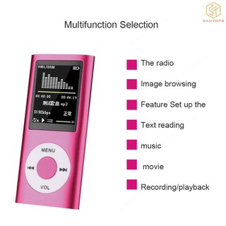 Walkman เครื่องเล่นเพลง MP3 MP4 วิดีโอ หน้าจอ LCD ขนาด 1.8 นิ้ว แบบพกพา