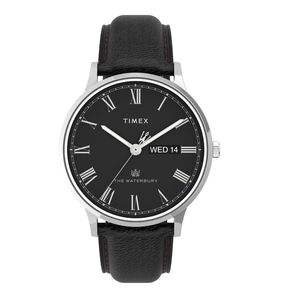 Timex TW2U88600 Waterbury นาฬิกาข้อมือผู้ชาย สายหนังสีดำ หน้าปัด 40 มม.