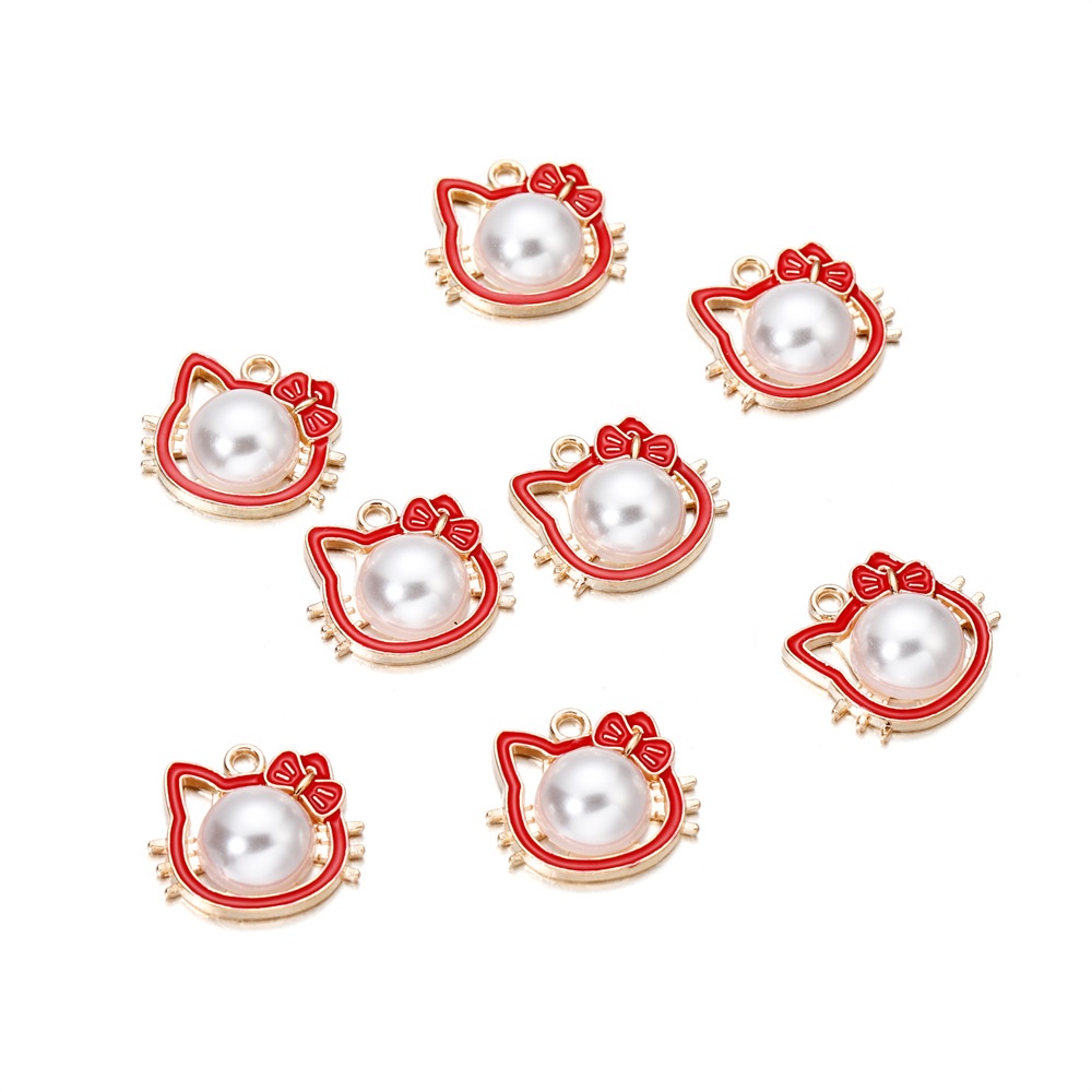 St.kunkka 5pcs ที่คาดผมแมวสีสันสดใสจี้โลหะผสมมุก DIY สำหรับสร้อยคอ Jewelry ราคา ถูกที่สุด ดีลบีเคเค แกลเลอรีภาพที่ 6