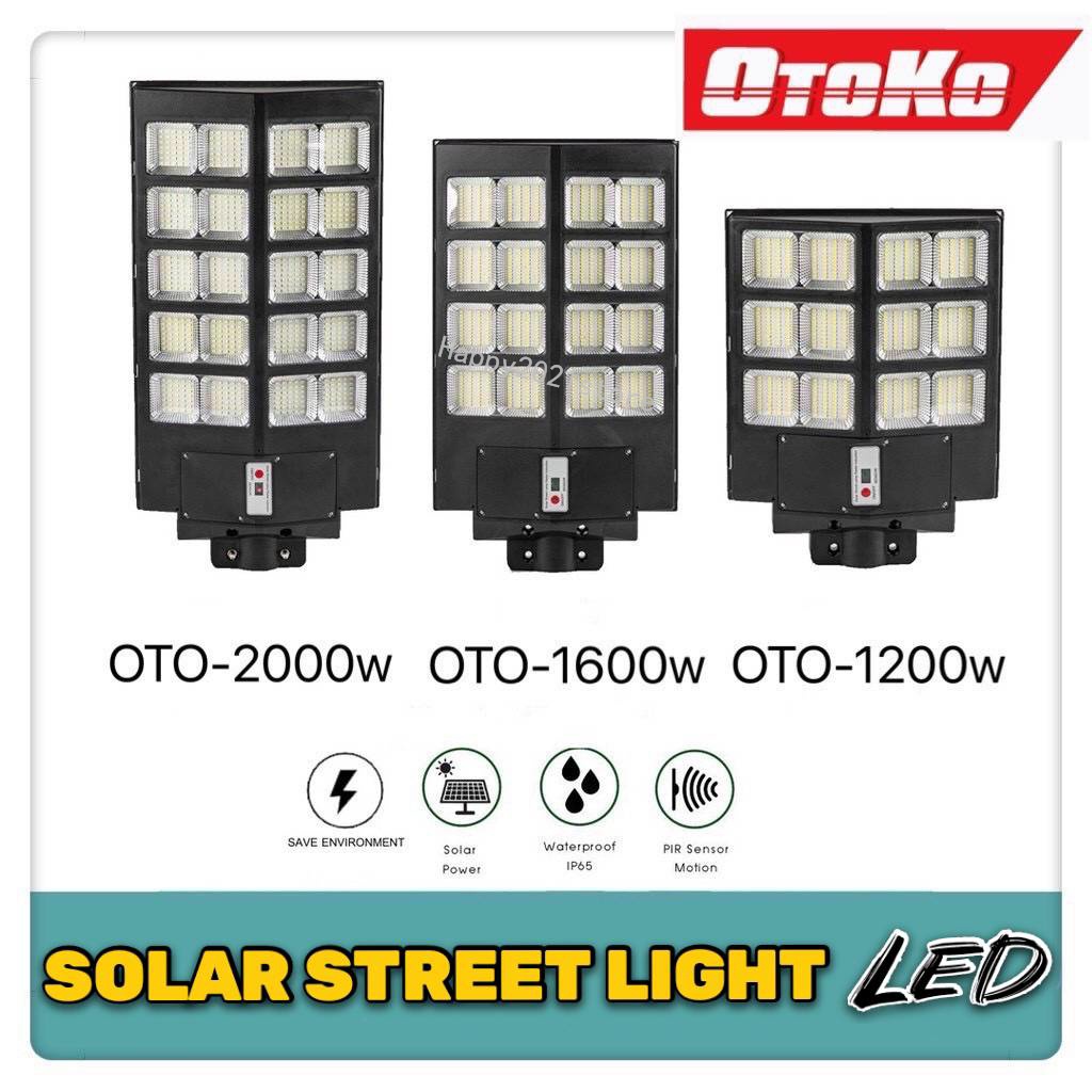 OTOKO ไฟถนนโซล่าเซลล์ Solar lights โคมไฟพลังงานแสงอาทิตย์ ไฟโซล่าเซลล์ ไฟสปอตไลท์ Solar Cell โคมไฟถน