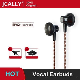 JCALLY EP02 Flat Head Earphone HIFI Moving Coil Wired Control Headphone with 3.5mm cable Music Game Headset