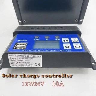 (THAISHVS399ลด150.-)10A/20A/30A/40A/50A/60A Solar Panel Charger Controller Battery Regulator USB LCD โซล่าชาร์จเจอร์