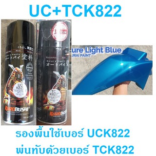 สีสเปรย์ซามูไร SAMURAI UC+TCK822 สีฟ้าใส Azune Light Blue