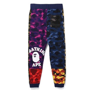 L พร้อมส่ง BAPE Multicolor camouflage slim pant