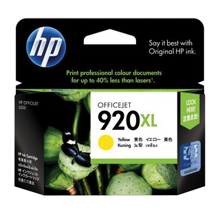 ตลับหมึกอิงค์เจ็ท 920XL สีเหลือง  HP(CD974AA)/HP Yellow Inkjet Cartridge 920XL (CD974AA)