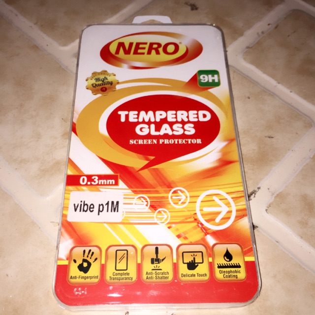 กระจกนิรภัย Anti-Scratch Glass Lenovo Vibe P1M Screen Guard Nero 9H Clear 0.3mm