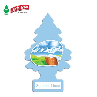 [กลิ่นขายดี] Little Trees แผ่นน้ำหอมปรับอากาศ กลิ่น Summer Linen ขายดีอันดับ 1 ในประเทศไทย (ของแท้)