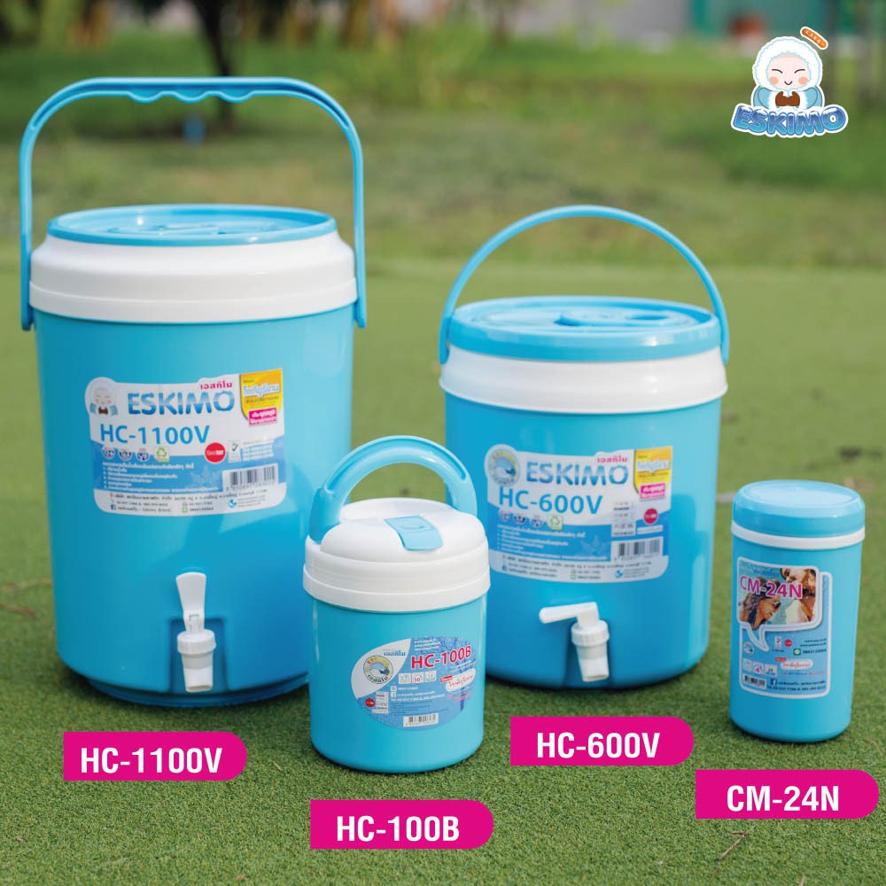 กระติกน้ำมีก๊อก HC-1100V HC-600Nเอสกิโม น้ำแข็ง กระติกมีฝา หูหิ้ว