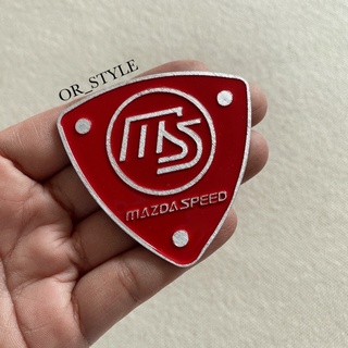 โลโก้ MS MAZDASPEED งานอลูมิเนียม ขนาด 5.7x5.7cm