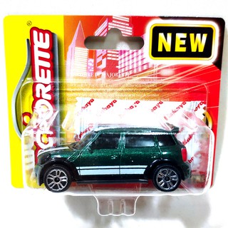 รถเหล็ก Majorette รถมินิคูเปอร์ สีเขียวเข้ม Mini Cooper Dark Green (แพ๊คญี่ปุ่น)