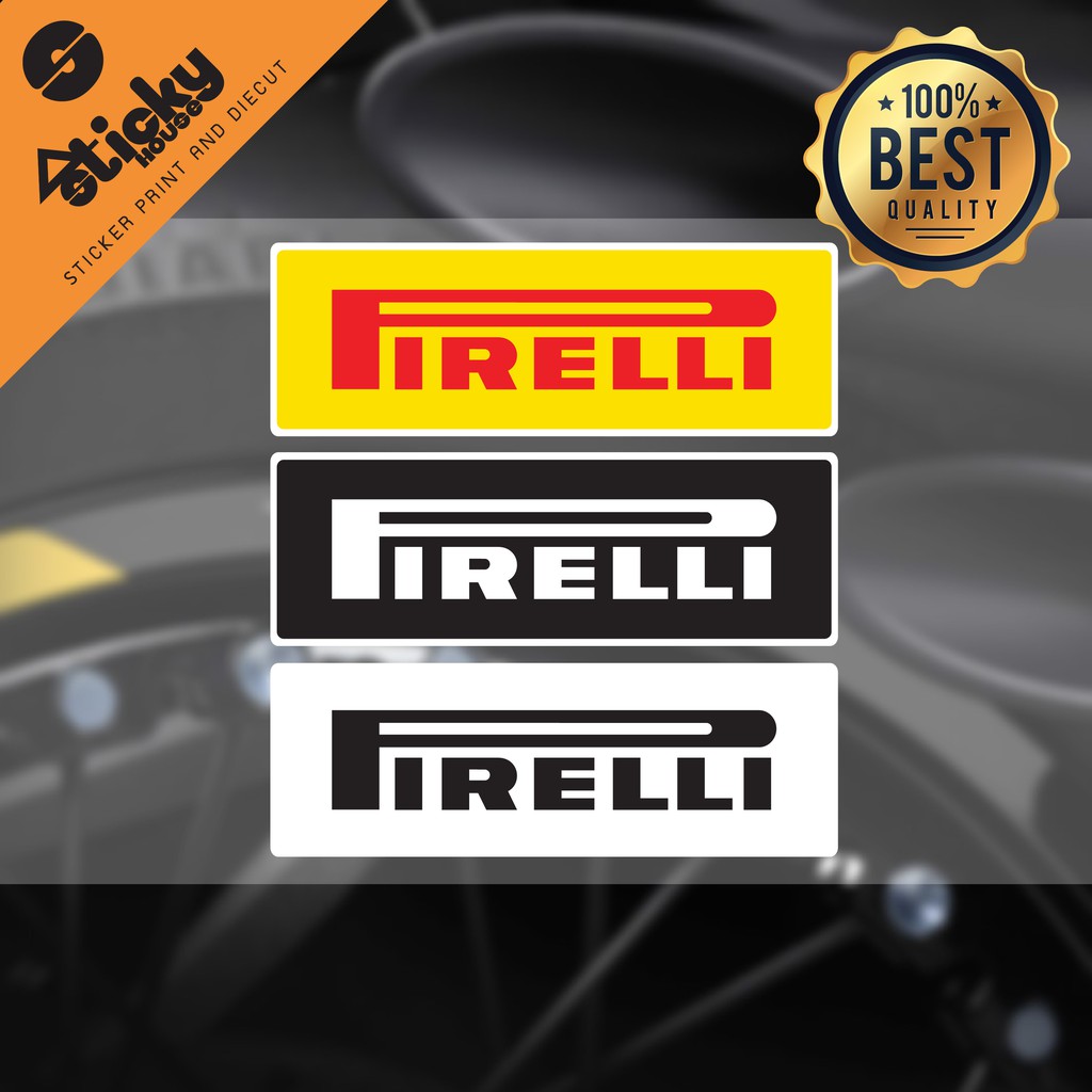 ขายเป็นคู่ สติ๊กเกอร์ ลาย PIRELLI 3M ติดได้ทุกที่ แต่งรถ กันน้ำกันแดด