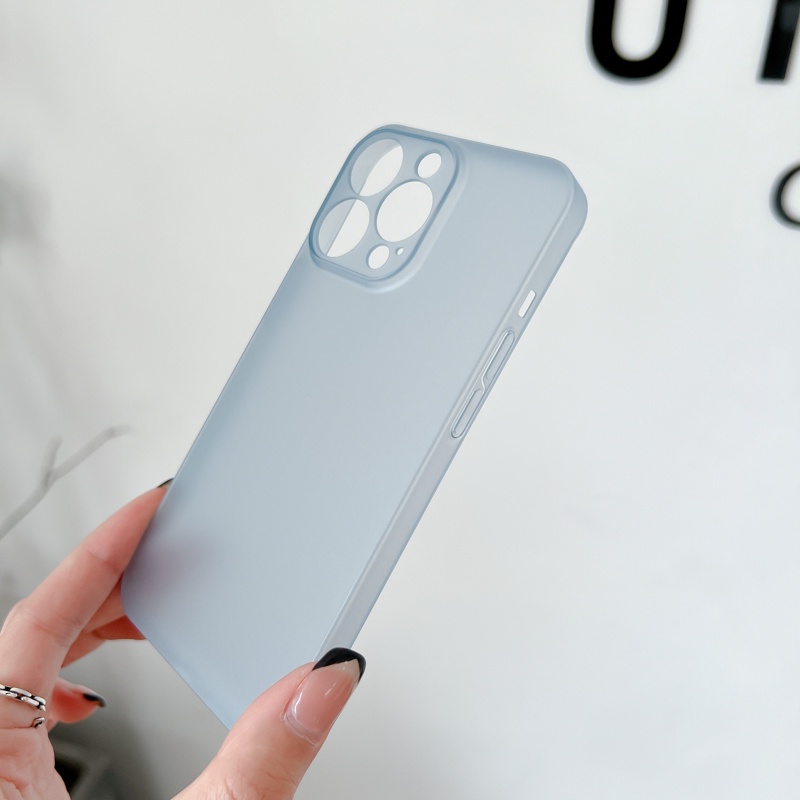 เคสโทรศัพท์มือถือ PC แบบใส ผิวด้าน บางพิเศษ สําหรับ 11 12 13 14 15 Pro Max 14 Pro 14Pro Max Shell L07 0.2 มม.