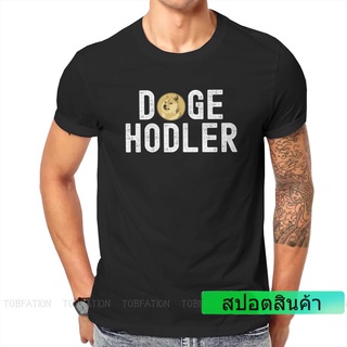 ROUND คอลูกเรือแฟชั่น เสื้อยืดคอกลม พิมพ์ลาย Dogecoin Hodl สไตล์ฮาราจูกุ คลาสสิก ขนาดใหญ่ สําหรับผู้ชาย COMING CLUB over