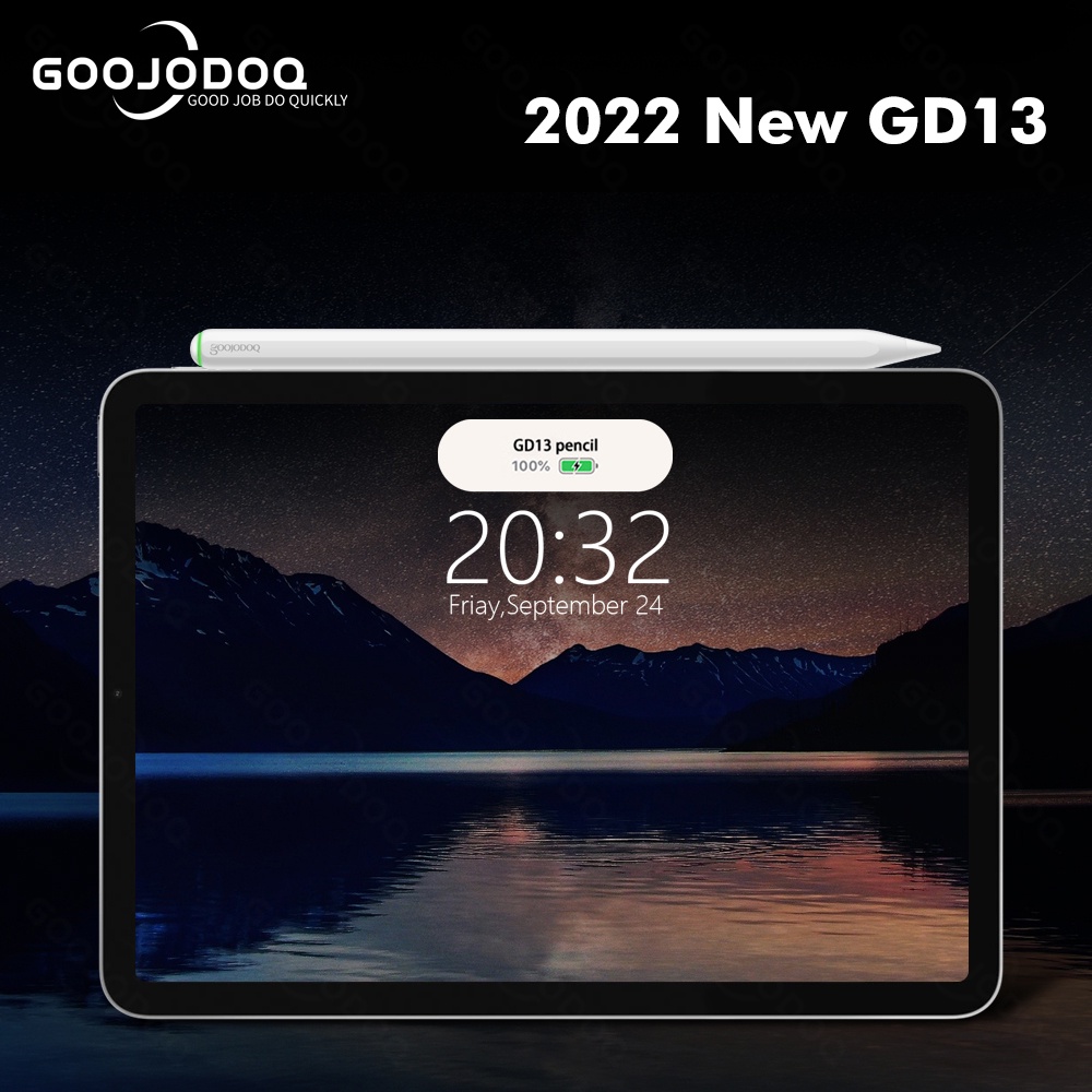 Goojodoq ดินสอสไตลัส 13th GD13 พร้อมที่ชาร์จไร้สาย สําหรับ iPad mini 6 Air 4 Air 5 2019 2020 2021 Pro 11 Pro 12.9