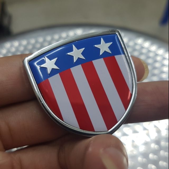 America badge logo โลโก้ติด แต่ง ภายใน ภายนอก ราคาต่อ 2 ชิ้น