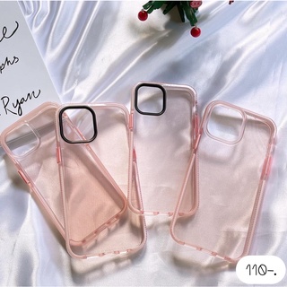 พร้อมส่ง เคสมือถือ เคสใส เคสโทรศัพท์ 💓 เคสชมพูขอบชมพู