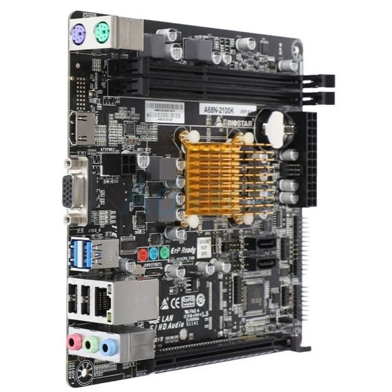 เมนบอท BIOSTAR A68N-2100K + CPU AMD E1-6010 (DUAL-CORE)