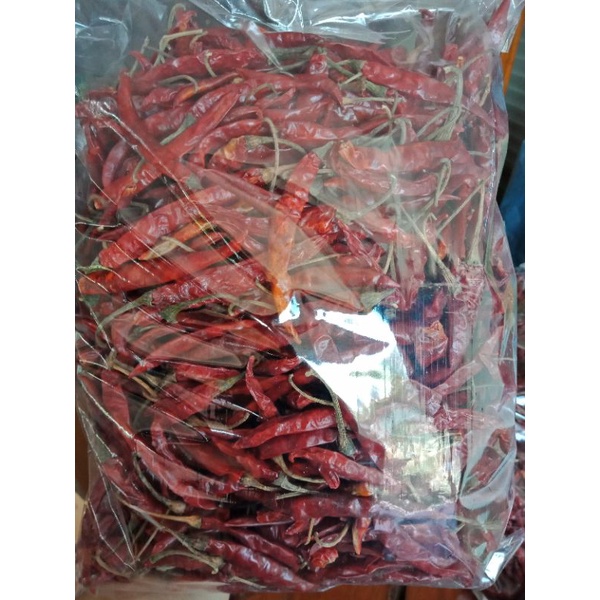 พริกแห้งอินเดีย(เผ็ดสะใจ)สีแดงสวย.คุณภาพดี.ขนาด300กรัม-55บาท