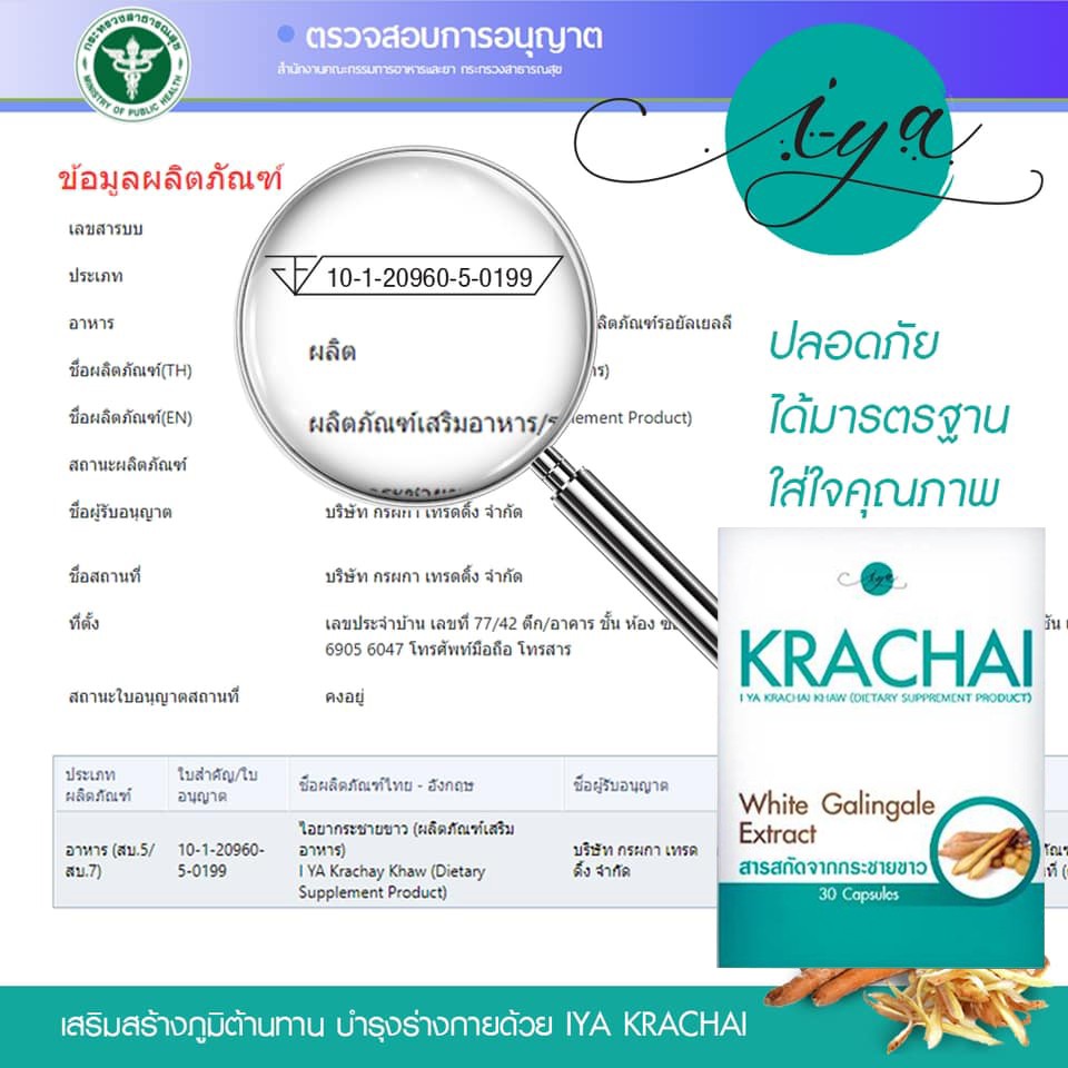 i-ya กระชายขาว สูตรเข้มข้น KRACHAI แบบกล่อง #8