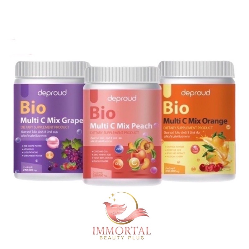 แท้ % วิตามินซีสด Bio Deproud Bio Multi C Mix วิตามินซีสามรส วิตามินซี 3 รส วิตามินซีดีพราว bio ถัง deproud ไบโอดีพราว