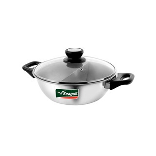 ซีกัล หม้อชาบู ขนาด 26 ซม. 2 ช่อง Seagull pot Shabu, size 26 cm, 2 compartments