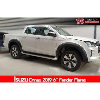 คิ้วล้อ dmax 2020-2022 6 นิ้วหมุด สีดำด้าน 4 ประตู,แคป ตัวสู…