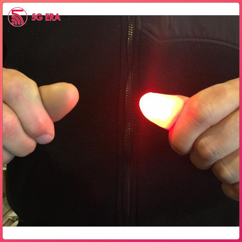 พร็อพนิ้วมือ LED สีแดง พร็อพสําหรับงานปาร์ตี้ 2 ชิ้น