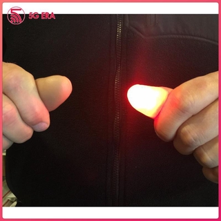 นิ้วปลอมมีไฟ Led สีแดงพร็อพสําหรับเล่นมายากล 2 ชิ้น