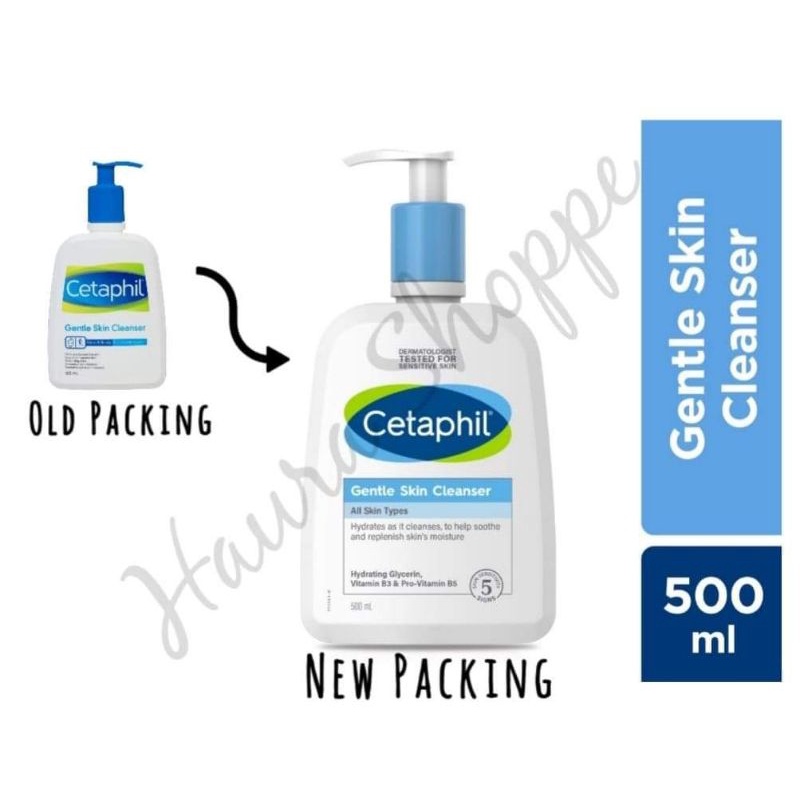 Cetaphil Gentle Skin Cleanser 500ml.(แพคเกจใหม่)​Exp.4/2026 พร้อมส่ง☑️ ถูกที่สุด☑️