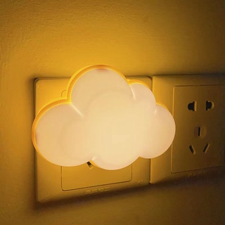 หลอดไฟ LED รูปทรงก้อนเมฆเซ็นเซอร์แสงเปิดปิดอัตโนมัติอเนกประสงค์ต่อไฟบ้าน โคมไฟกลางคืน LED น่ารัก สําหรับตกแต่งห้องนอน