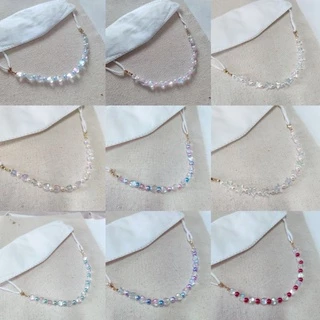 No.1- No.50 สายคล้องแมสสาวมุสลิม คาดด้านหลัง*พร้อมส่ง* สายคล้องแมสแบบสั้น 💓 Handmade D.I.Y. พร้อมส่ง!!