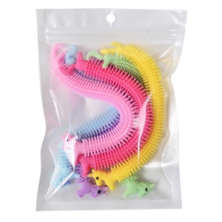 T56  6Pcs Stretchy String Fidget Sensoryของเล่นTPR Sensoryของเล่นความวิตกกังวลบรรเทาของเล่นสำหรับHomeschoolที่กดของเล่น6สี