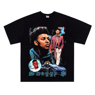 เสื้อยืดโอเวอร์ไซส์เสื้อยืดแขนสั้น ผ้าฝ้าย ทรงหลวม ลาย Nick Young ins American สไตล์ฮิปฮอปS-3XL