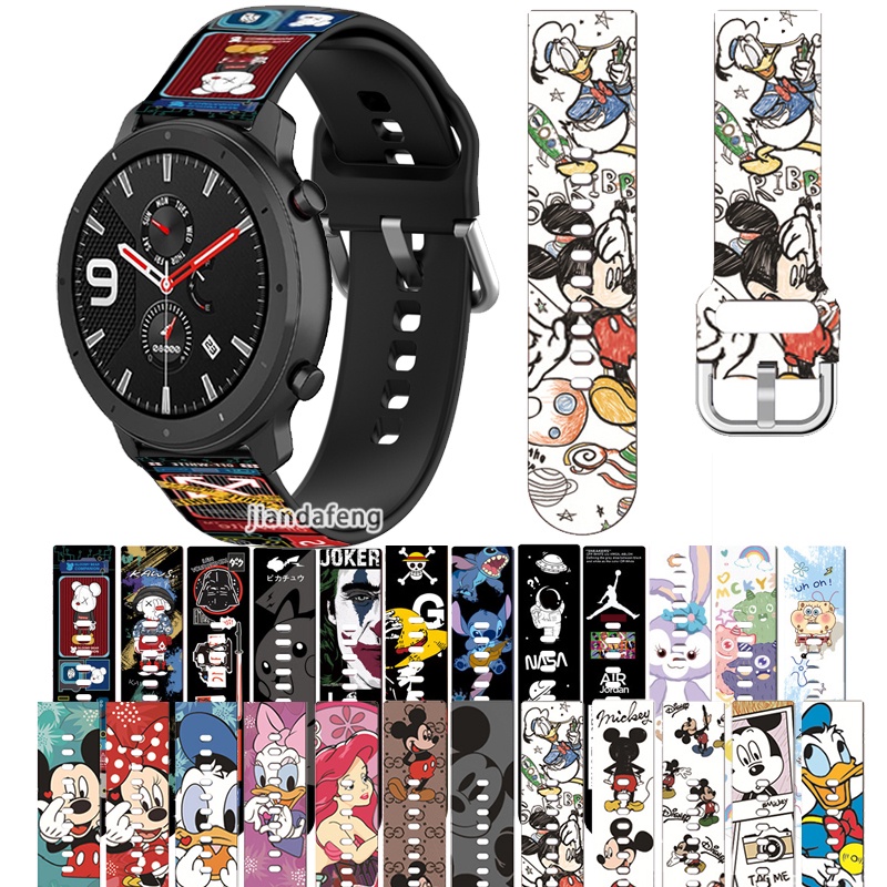 สายนาฬิกาข้อมือซิลิโคน พิมพ์ลายพราง แฟชั่น สําหรับ Huami Amazfit GTR 47 มม. 42 มม.
