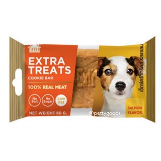 Extra treats ขนมขัดฟันสุนัข ไม่เค็ม ทำจากตับไก่แท้ๆ ไม่ปรุงรส 80g extratreats