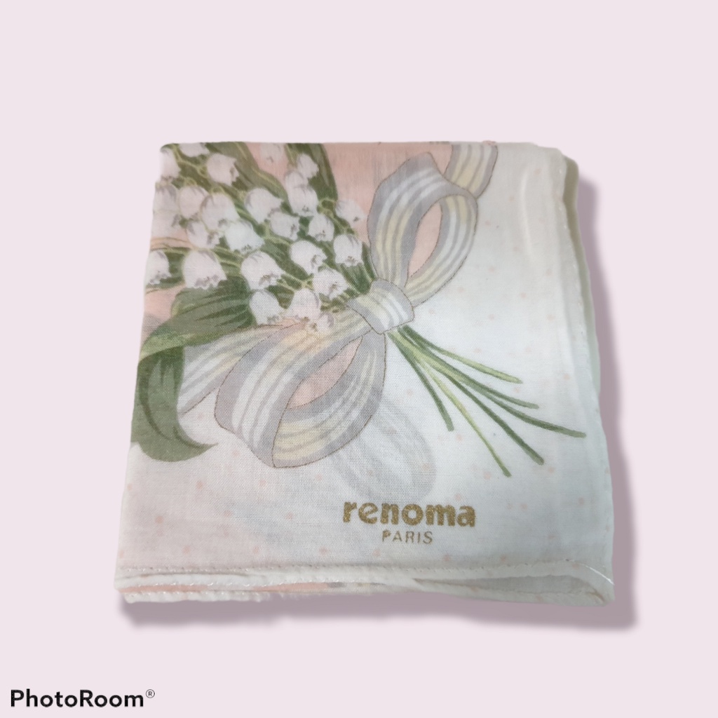 ผ้าเช็ดหน้า ผ้าผูกผม แบรนด์เนม RENOMA (used)