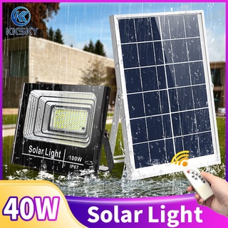 【กำลังไฟที่แท้จริง】Solar lights 500Wไฟโซล่า ไฟสปอตไลท์ กันน้ำ ไฟ Solar Cell ใช้พลังงานแสงอาทิตย์ โซลาเซลล์ ไฟถนนเซล led