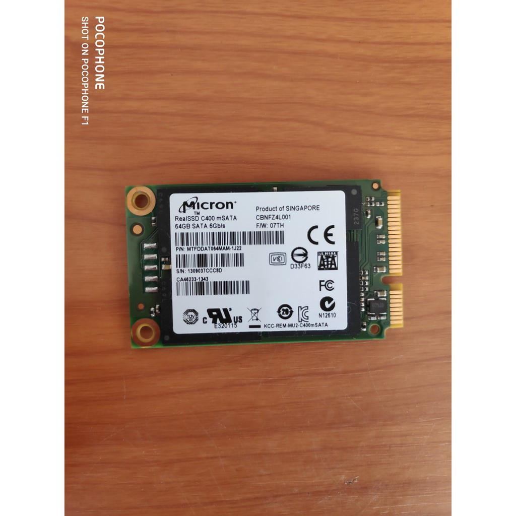 SSD mSATA 64GB Micron C400