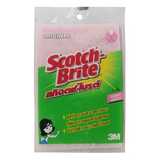 SCOTCH BRITE ใยขัดฟองน้ำ รุ่น แผ่นใยขัด  2C  สีชมพู