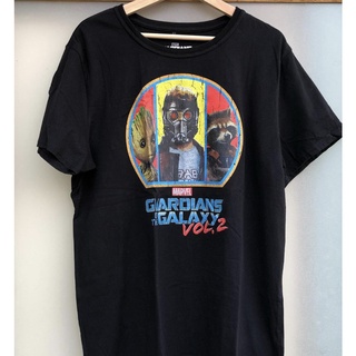 tshirtเสื้อยืดคอกลมฤดูร้อนเสื้อ Guardian of the galaxy Marvel มาร์เวล เสื้อฮีโร่ superhero vintage t-shirt secondhand เส