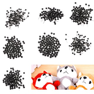 *❤❤100Pcs Glass Eyes 4 To 14mm Needle Felting Kit Black Beans Puppet Doll Craft