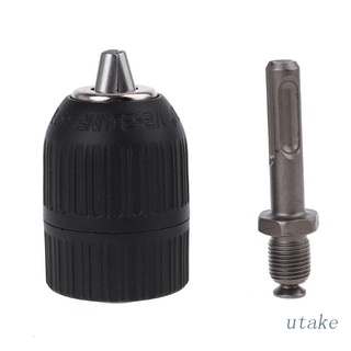 Utakee อะแดปเตอร์สว่านกระแทก 3 ขากรรไกร 2-13 มม. SDS Plus Shank เป็น 1/2 นิ้ว 20 UNF Keyless