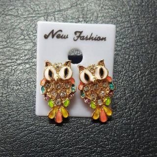 🦉ต่างหูแฟชั่นลายนกฮูกสีสัน🦉