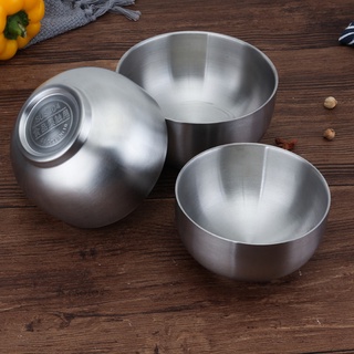 [KESOTO1] 304 Stainless Steel Multipurpose Bowls Rice Serving Bowl Korean Style 12x8cm