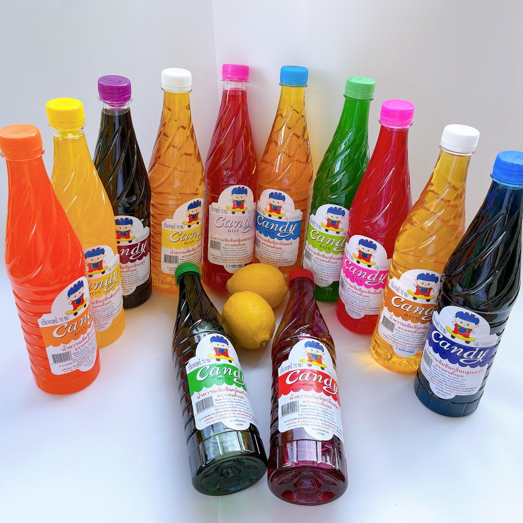 ส่งไว น้ำหวาน 🎯ยกลัง (12 ขวด) มีเก็บปลายทาง น้ำหวานตราแคนดี้บอย (Candy Boy) เครื่องดื่มชง แดง/เขียว/มะลิ คละสีได้ทักแชท