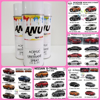 NISSAN สีสเปรย์ ANU Spray ANU -N สีพ่นรถยนต์ 2K กี่งเงา- ALMERA, MARCH, TIDA,TEANA,NOTE, NAVARA, JUKE,SYLPHY (1 กระป๋อง)