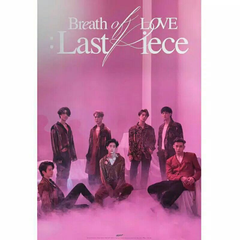 โปสเตอร์อัลบั้ม GOT7 Breath Of Love Last Piece สําหรับติดตกแต่ง