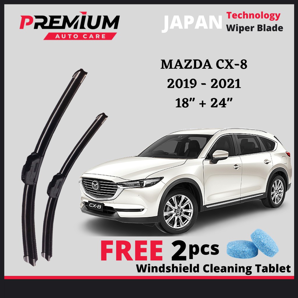 MAZDA CX-8 CX8 [2019-2023] PREMIUM RUBBER JAPAN TECHNOLOGY WIPER BLADE WINDSHIELD WIPER