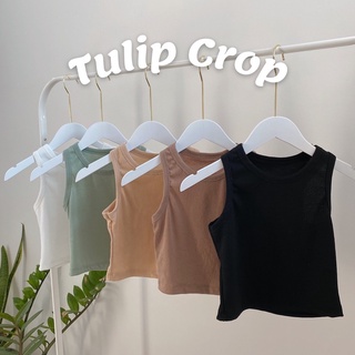 SummerForever🍍 - Tulip CroIp เสื้อครอป เสื้อกล้าม สี earth tone